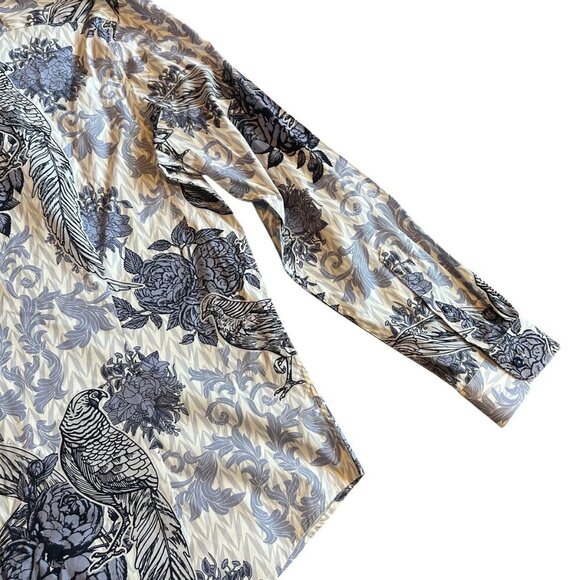 Paisley & Gray Samuel Slim Fit Button Down Shirt Long Sleeve Bird Print 18 NWOT - Picture 10 of 12